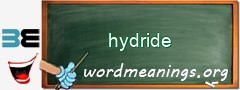 WordMeaning blackboard for hydride